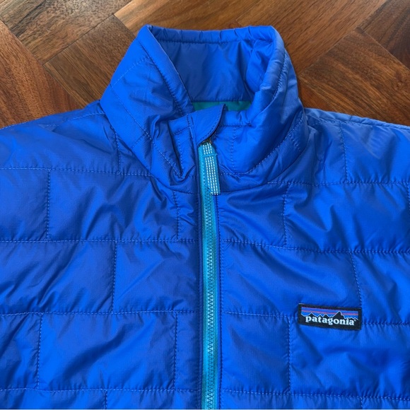 NWOT Patagonia Boys’ Nano Puff Brick Quilted Jacket XL (14) in Passage Blue - Picture 4 of 9